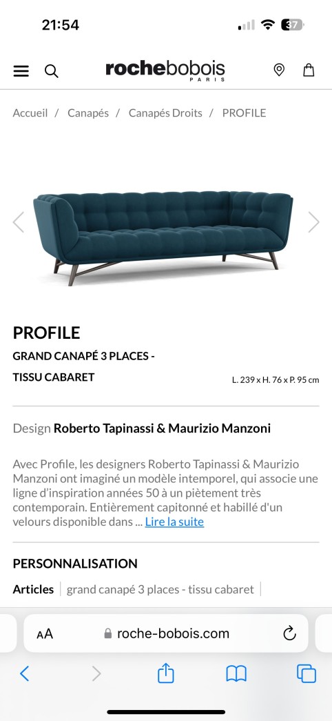 Profile,ROCHE BOBOIS,Roche & Bobois