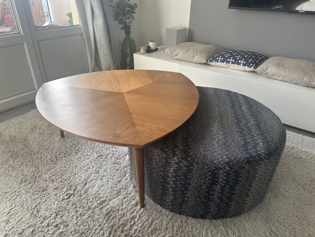 Lot Table basse et son pouf