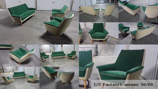 1 2 fauteuil annees 50 60