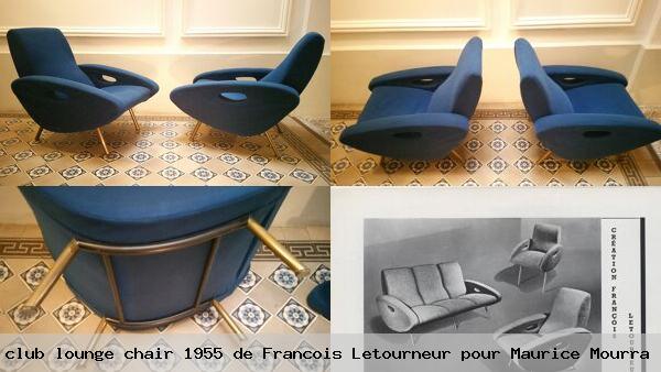 1 2 rares fauteuils club lounge chair 1955 de francois letourneur pour maurice mourra