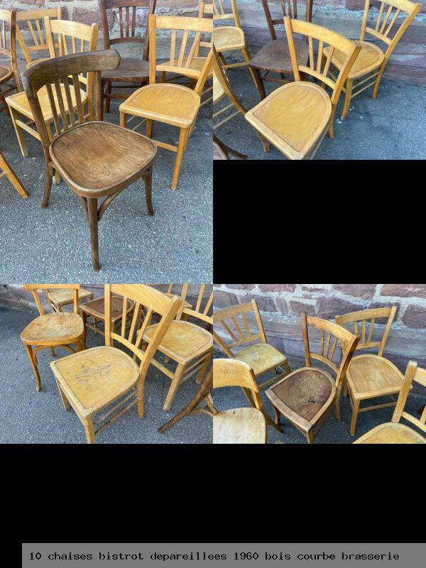 10 chaises bistrot depareillees 1960 bois courbe brasserie