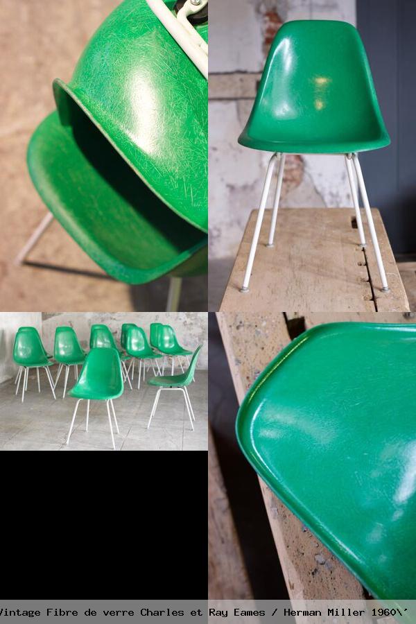 12 chaises dsx vintage fibre de verre charles et ray eames herman miller 1960 