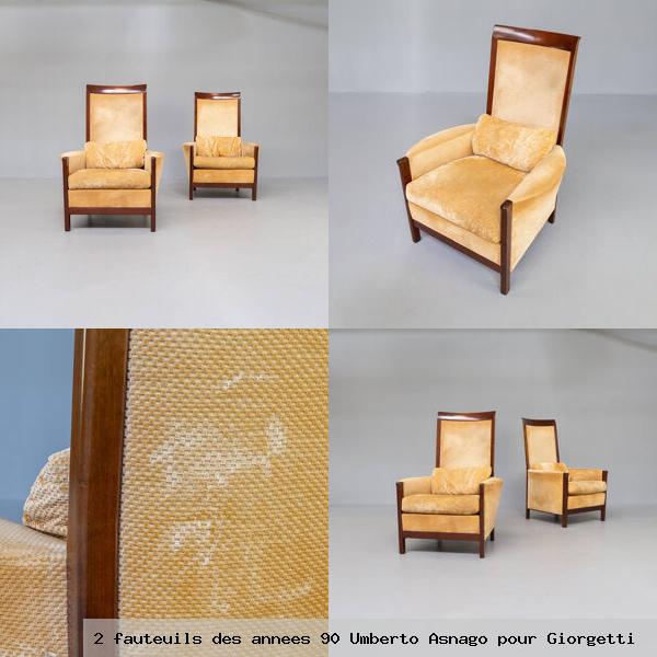 2 fauteuils des annees 90 umberto asnago pour giorgetti