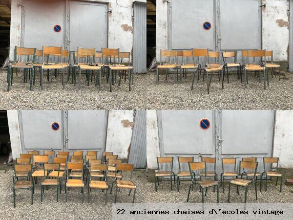 22 anciennes chaises d ecoles vintage