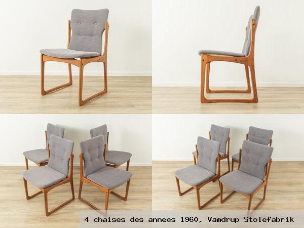 4 chaises des annees 1960 vamdrup stolefabrik