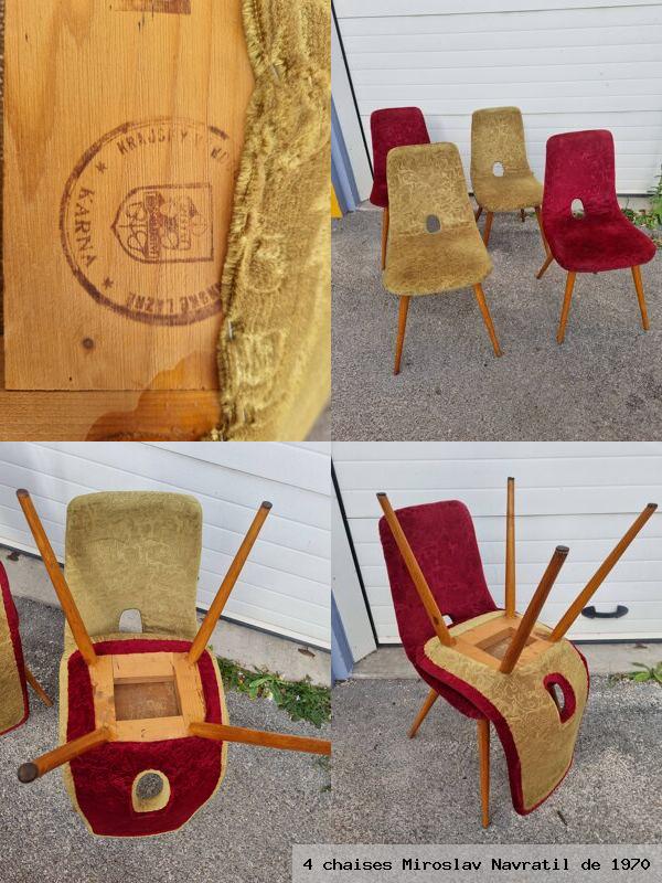 4 chaises miroslav navratil de 1970
