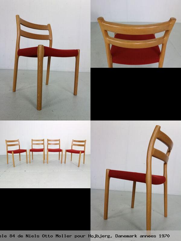 4 chaises modele 84 de niels otto moller pour hojbjerg danemark annees 1970