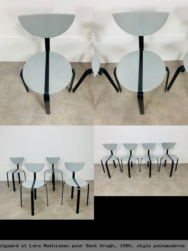 4 chaises niels gammelgaard et lars mathiasen pour bent krogh 1980 style postmoderne