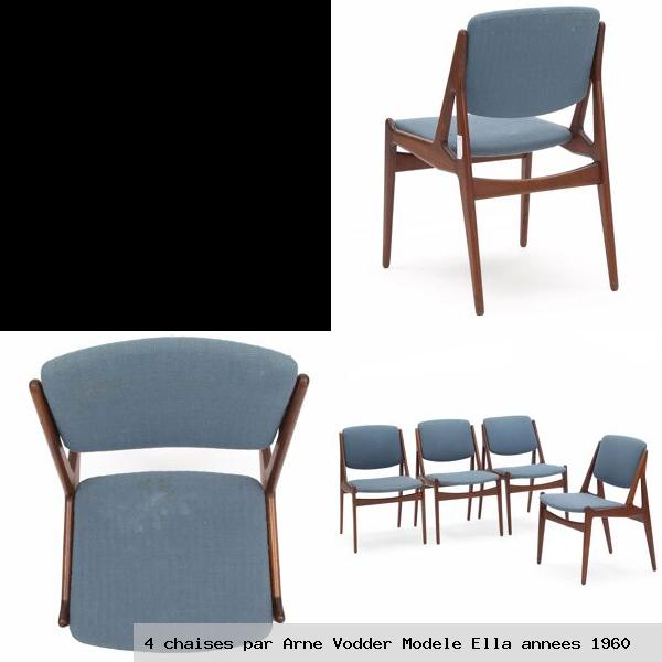 4 chaises par arne vodder modele ella annees 1960