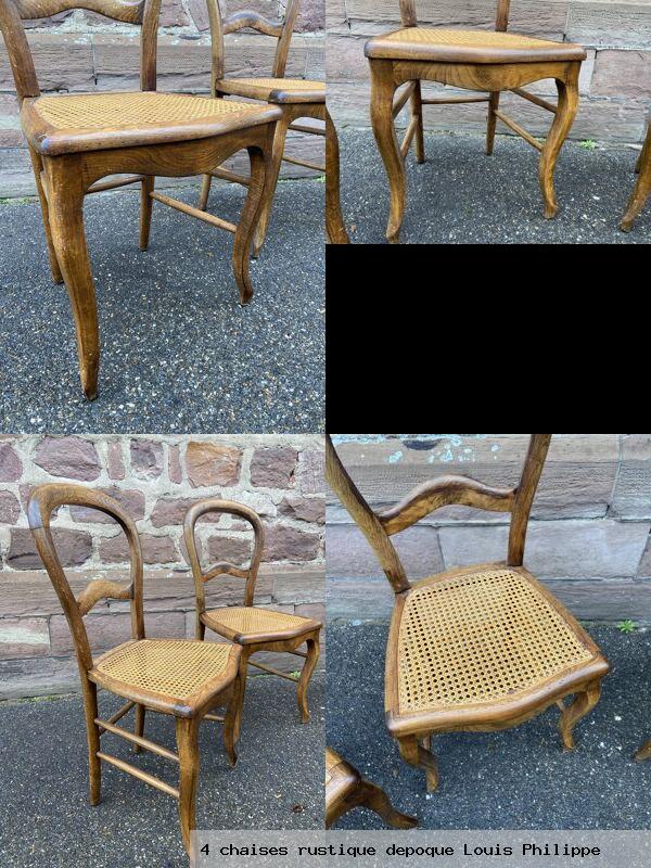 4 chaises rustique depoque louis philippe