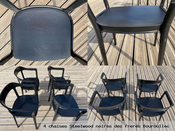 4 chaises steelwood noires des freres bouroullec