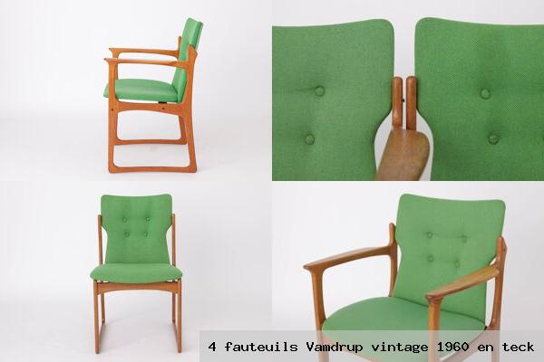 4 fauteuils vamdrup vintage 1960 en teck