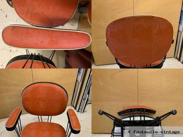 4 fauteuils vintage
