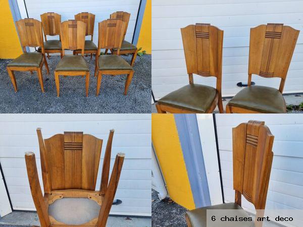 6 chaises art deco