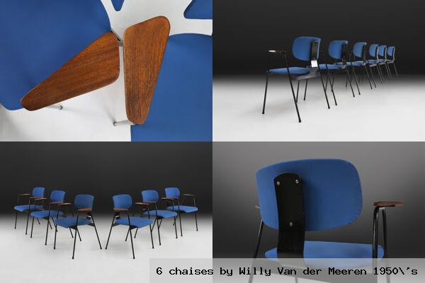 6 chaises by willy van der meeren 1950 s