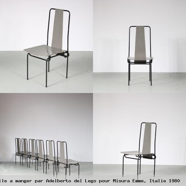 6 chaises de salle a manger par adelberto del lego pour misura emme italie 1980