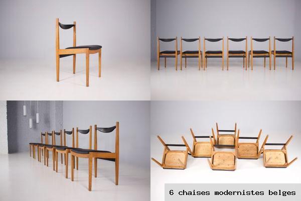 6 chaises modernistes belges