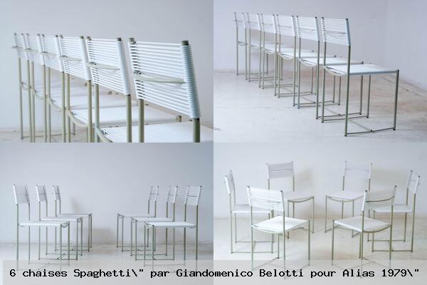 6 chaises spaghetti par giandomenico belotti pour alias 1979 