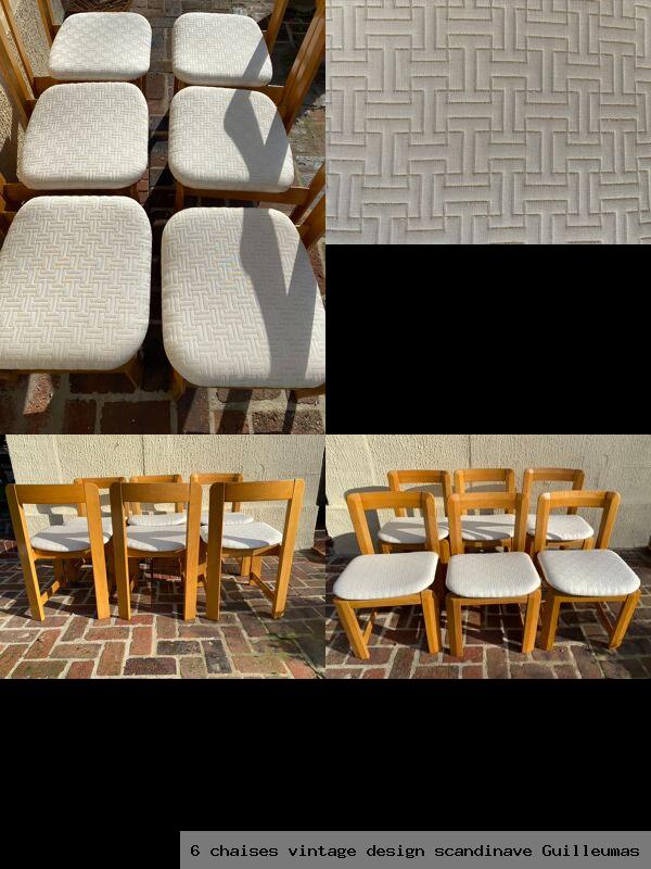 6 chaises vintage design scandinave guilleumas
