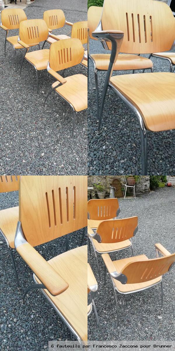 6 fauteuils par francesco zaccone pour brunner