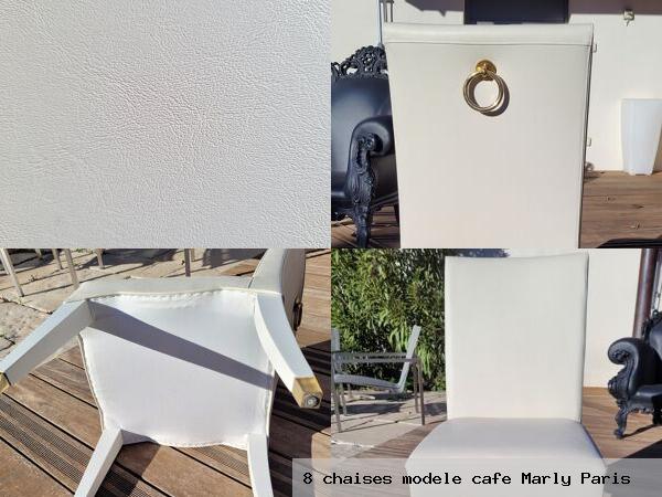 8 chaises modele cafe marly paris
