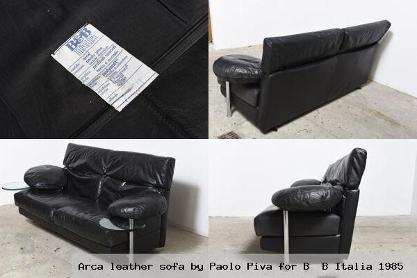 Arca leather sofa by paolo piva for italia 1985