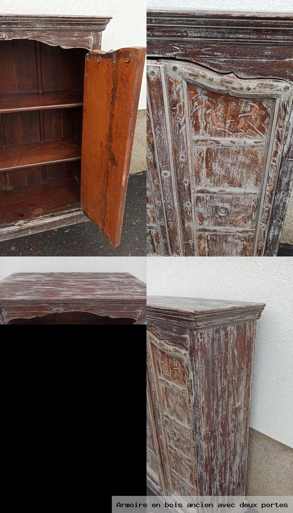 Armoire en bois ancien avec deux portes