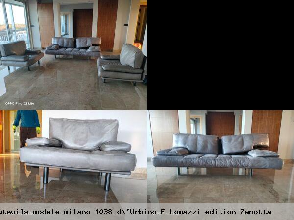 Canape 2 fauteuils modele milano 1038 d urbino e lomazzi edition zanotta