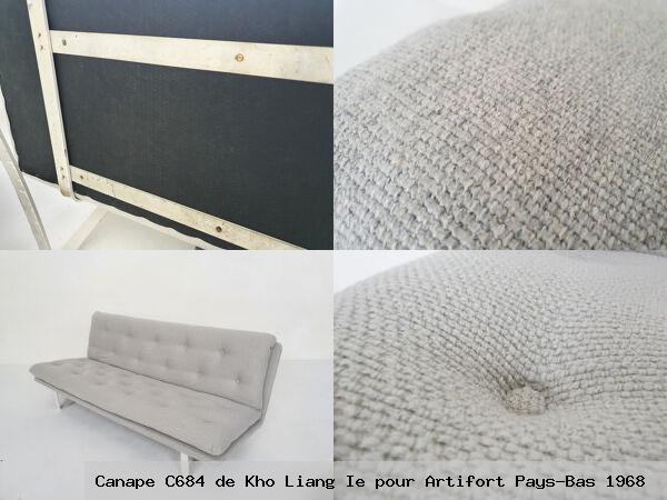 Canape c684 de kho liang ie pour artifort pays bas 1968