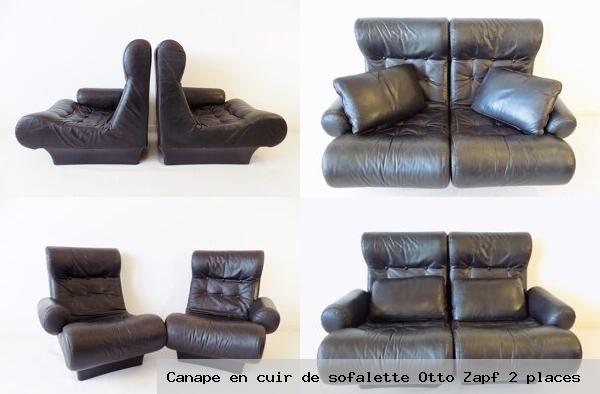 Canape en cuir de sofalette otto zapf 2 places