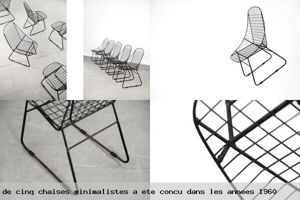 Cet ensemble de cinq chaises minimalistes a ete concu dans les annees 1960