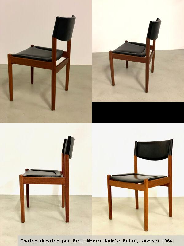 Chaise danoise par erik worts modele erika annees 1960