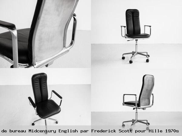 Chaise de bureau midcentury english par frederick scott pour hille 1970s