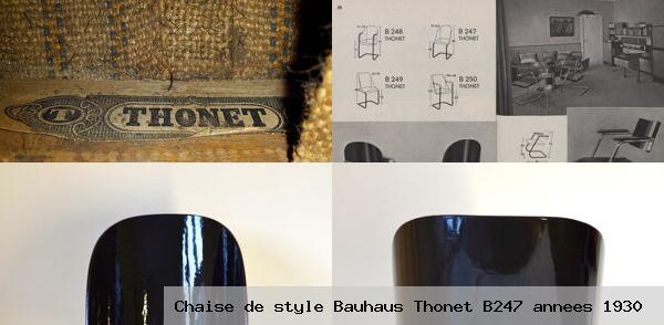 Chaise de style bauhaus thonet b247 annees 1930