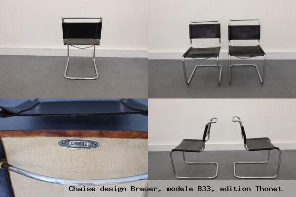 Chaise design breuer modele b33 edition thonet