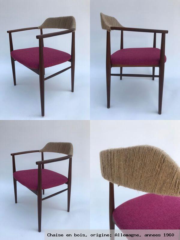 Chaise en bois origine allemagne annees 1960
