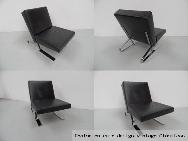 Chaise en cuir design vintage classicon