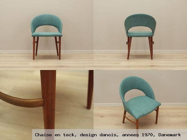 Chaise en teck design danois annees 1970 danemark