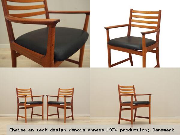 Chaise en teck design danois annees 1970 production danemark