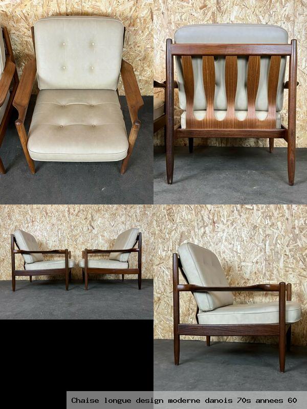 Chaise longue design moderne danois 70s annees 60
