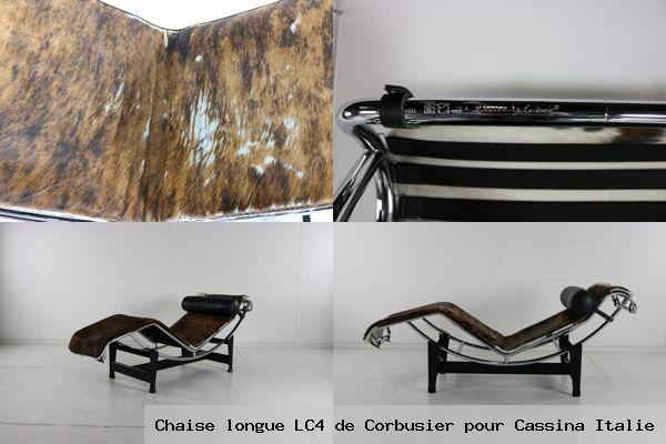 Chaise longue lc4 de corbusier pour cassina italie