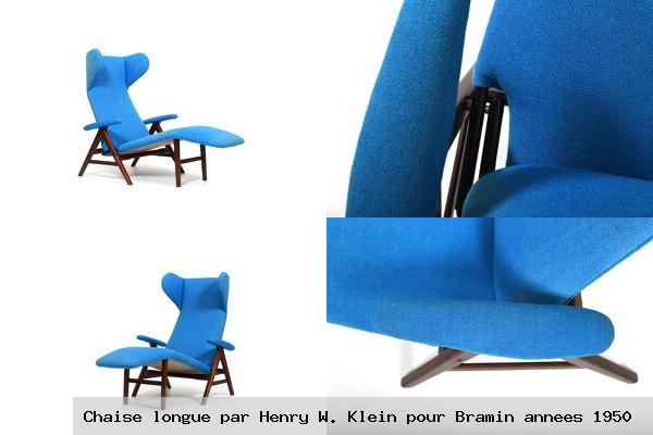 Chaise longue par henry w klein pour bramin annees 1950
