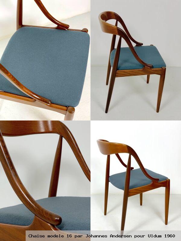 Chaise modele 16 par johannes andersen pour uldum 1960