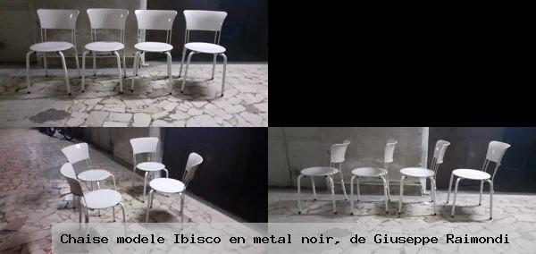 Chaise modele ibisco en metal noir de giuseppe raimondi