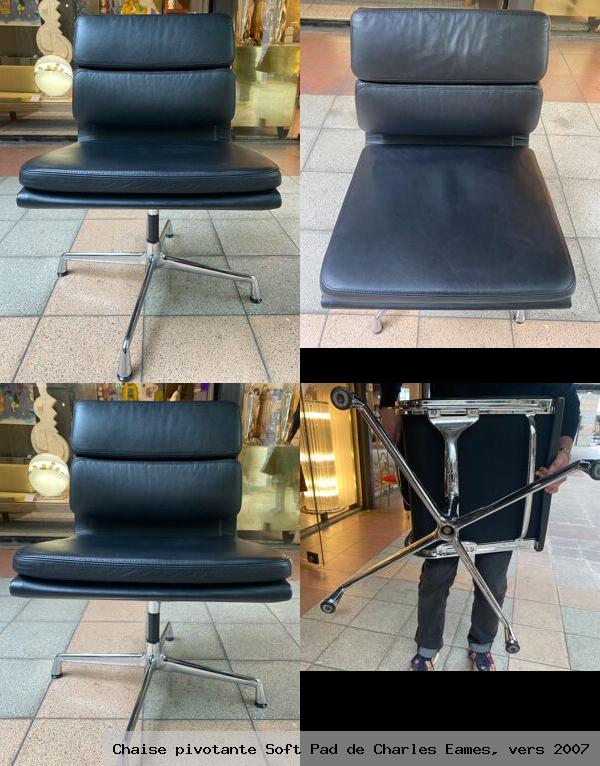 Chaise pivotante soft pad de charles eames vers 2007