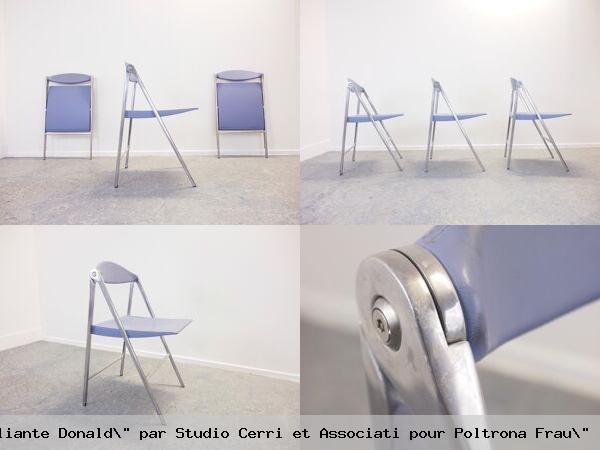Chaise pliante donald par studio cerri et associati pour poltrona frau 