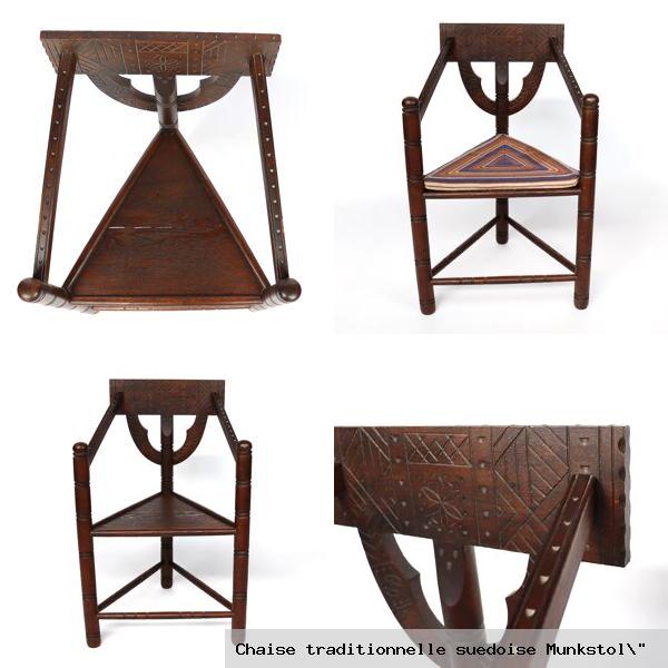 Chaise traditionnelle suedoise munkstol 