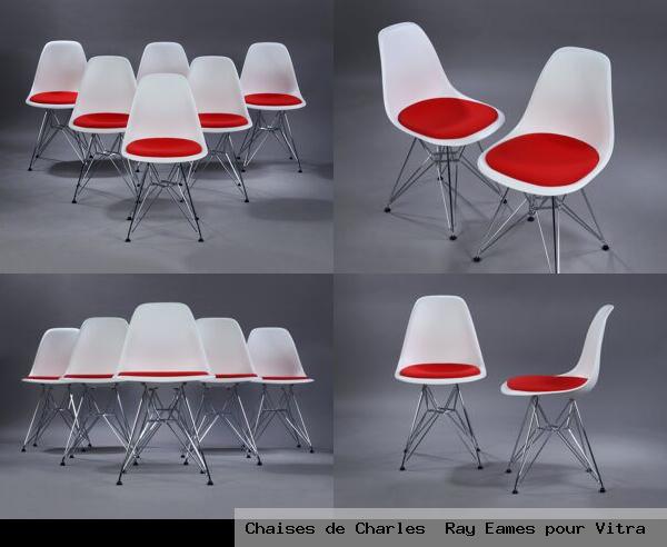 Chaises de charles ray eames pour vitra