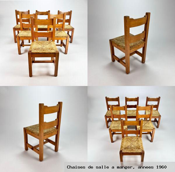 Chaises de salle a manger annees 1960