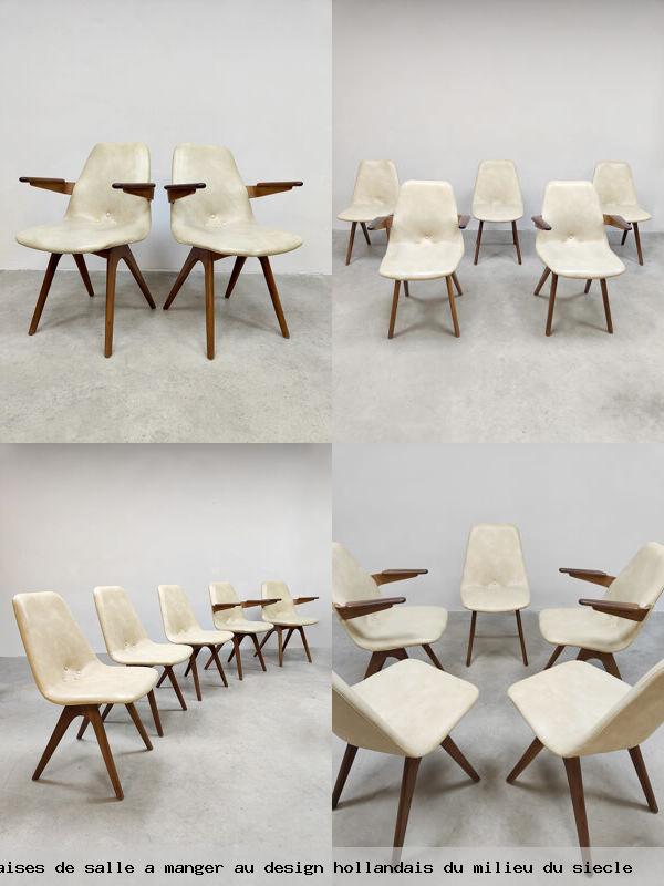 Chaises de salle a manger au design hollandais milieu siecle